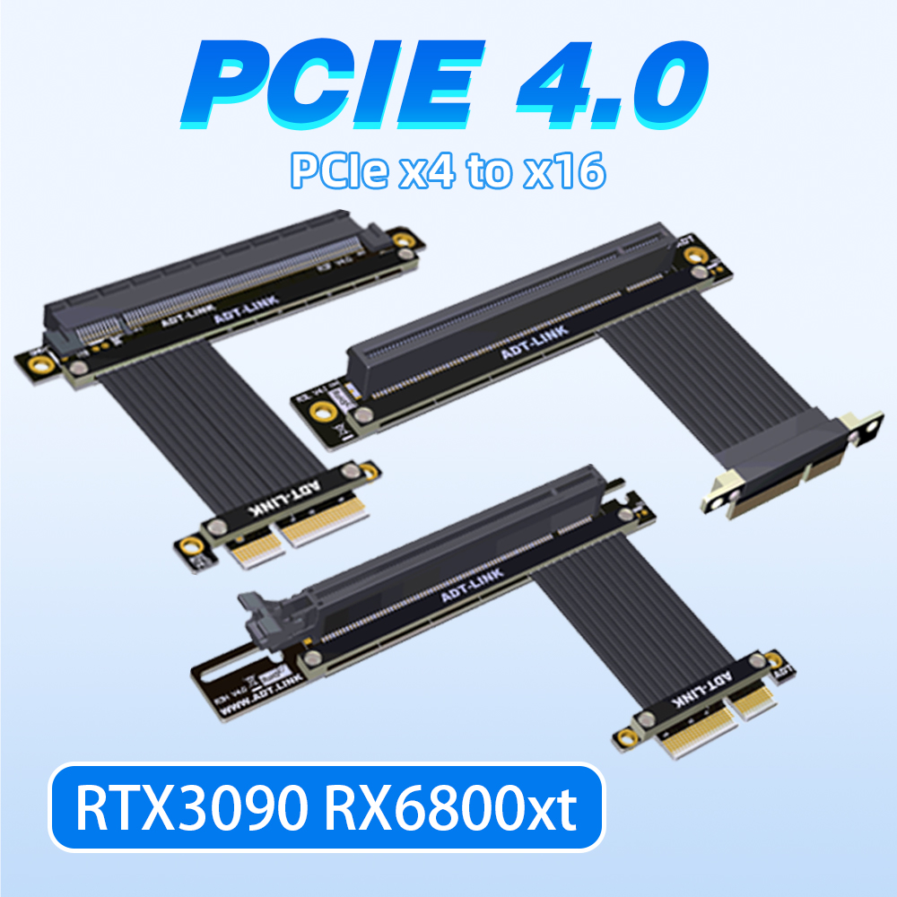 Pcie 4.0 X16 Riser Cable 90 Degree - 直角デュアル90 ° 延長ケーブル,4.0x4〜x16,r23sh R23SF-TL rtx3090 rx6800xt