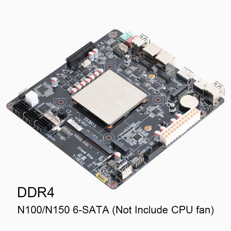 Nas Motherboard N100 6 Sata - 6ベイN100/N150 NASマザーボード DDR4 6 SATA 3.0