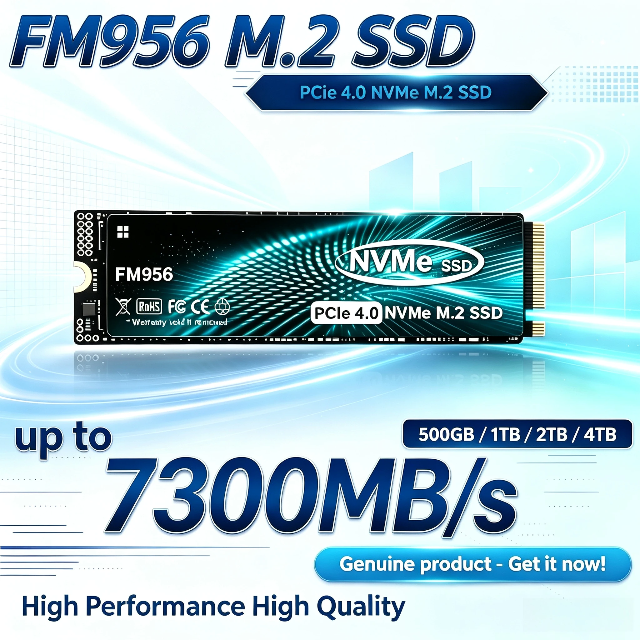 M.2 Nvme 4Tb Pcie 4.0 Ssd - FM956 M.2 2280 NVMe SSD 500GB/1TB/2TB/4TB、PCIe