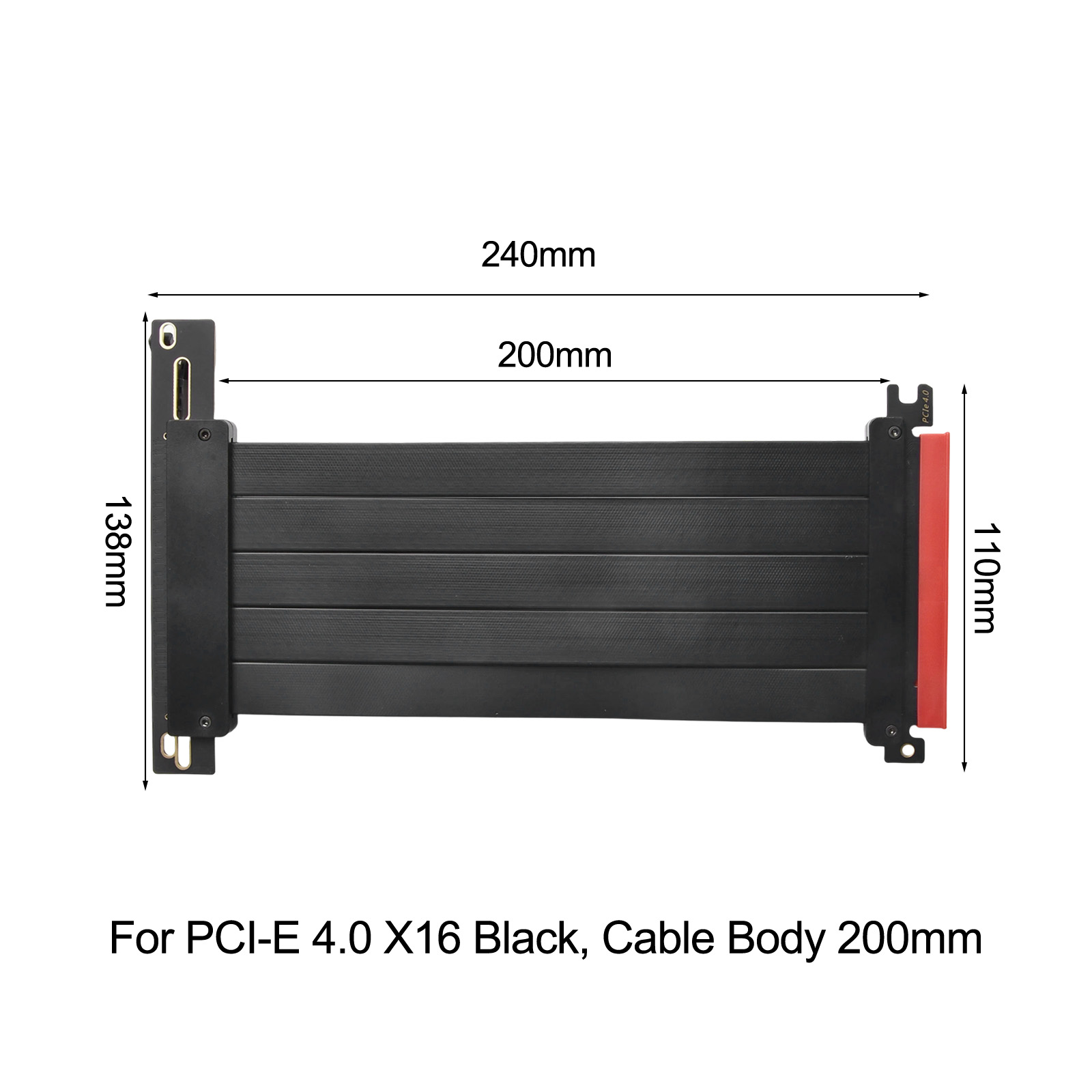 PCIe 4.0 X16ライザーケーブル 20cm シールド - Pcie 4.0 X16 Riser Cable 90 Degree のレビューと価格