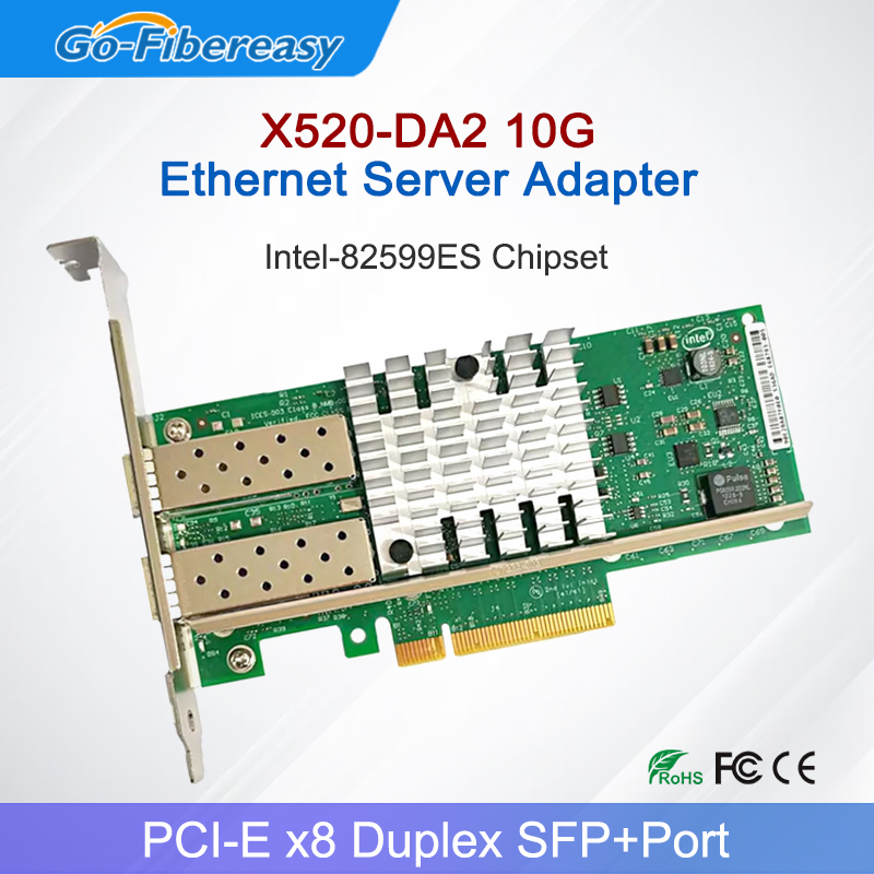 X520-DA2 10Gb SFP+PCI-E ネットワーク - 10Gb Sfp+ Pcie Network Card Dual Port のレビューと価格