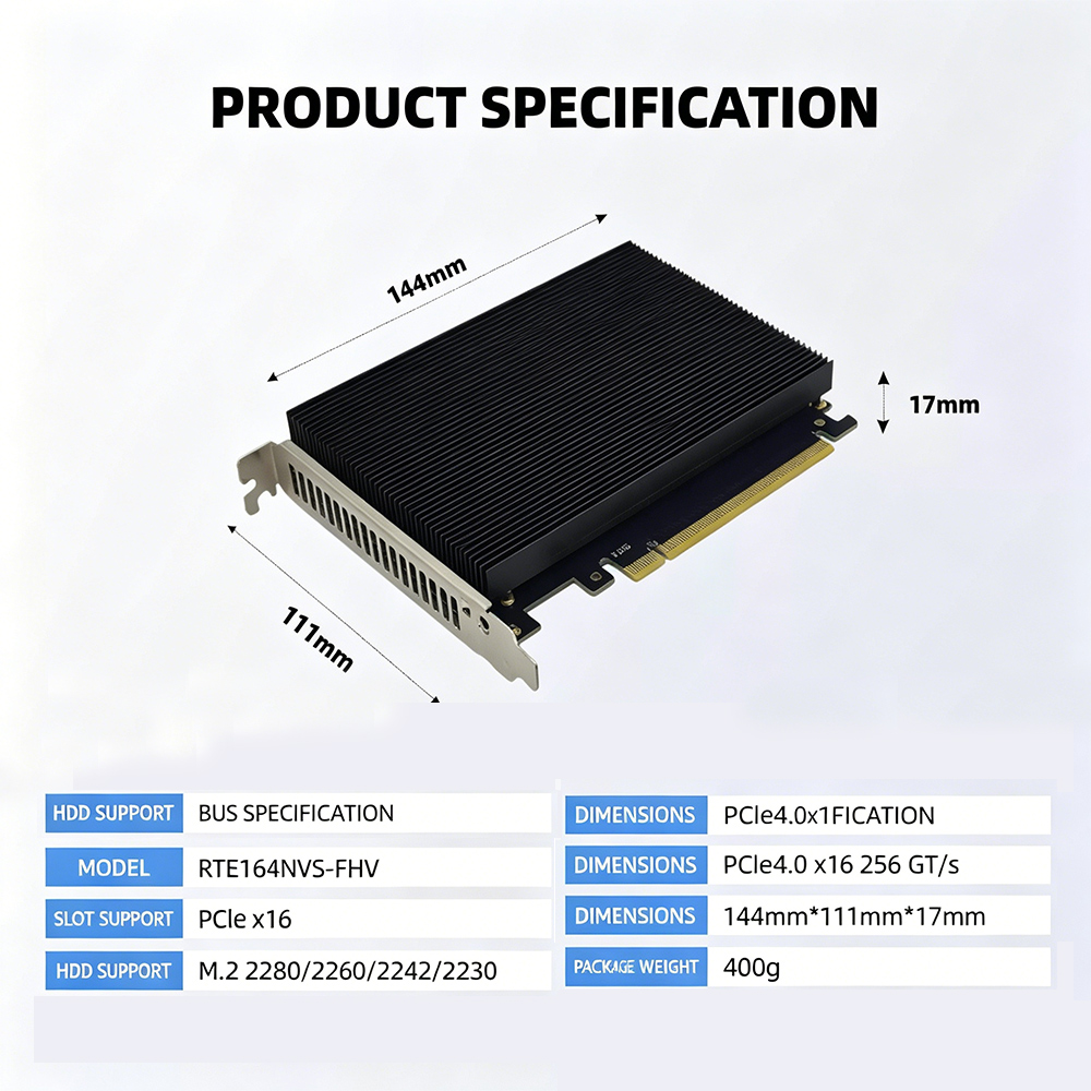 PCIe 4.0 X16 - 4 NVMe M.2 SSDア - Quad M.2 Nvme Pcie Bifurcation Card のレビューと価格